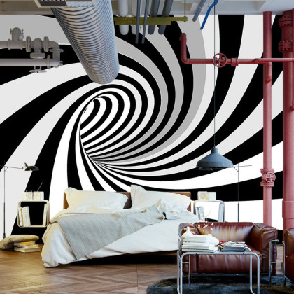 Fototapeta 3D Tunel-Czarno-Biała
