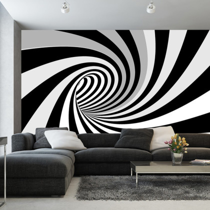 Fototapeta 3D Tunel-Czarno-Biała
