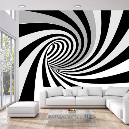 Fototapeta 3D Tunel-Czarno-Biała