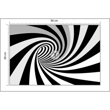 Fototapeta 3D Tunel-Czarno-Biała