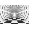 Fototapeta 3D Tunel - Czarno-Biała