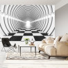 Fototapeta 3D Tunel - Czarno-Biała