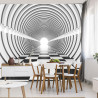Fototapeta 3D Tunel - Czarno-Biała