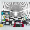 Fototapeta 3D Tunel - Czarno-Biała