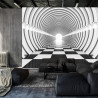 Fototapeta 3D Tunel - Czarno-Biała