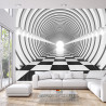 Fototapeta 3D Tunel - Czarno-Biała