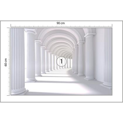 Fototapeta 3D Tunel - Kolumny