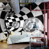 Fototapeta 3D Tunel - Szachownica