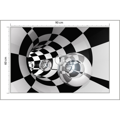 Fototapeta 3D Tunel - Szachownica