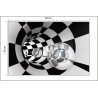 Fototapeta 3D Tunel - Szachownica