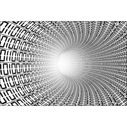 Fototapeta 3D Tunel - Czarno-Biała