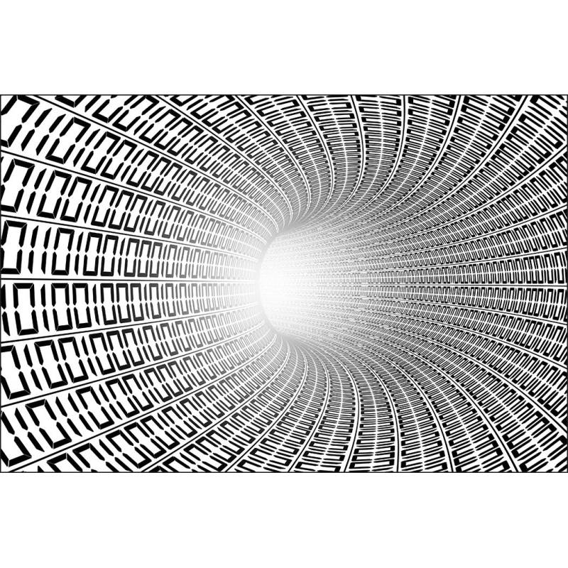 Fototapeta 3D Tunel - Czarno-Biała