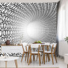 Fototapeta 3D Tunel - Czarno-Biała