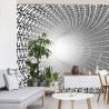 Fototapeta 3D Tunel - Czarno-Biała