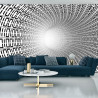 Fototapeta 3D Tunel - Czarno-Biała