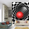 Fototapeta 3D Tunel - Szachownica