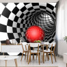 Fototapeta 3D Tunel - Szachownica
