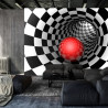 Fototapeta 3D Tunel - Szachownica