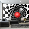 Fototapeta 3D Tunel - Szachownica