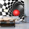 Fototapeta 3D Tunel - Szachownica