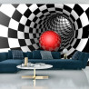 Fototapeta 3D Tunel - Szachownica