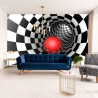 Fototapeta 3D Tunel - Szachownica