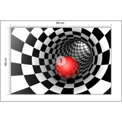 Fototapeta 3D Tunel - Szachownica