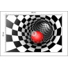 Fototapeta 3D Tunel - Szachownica