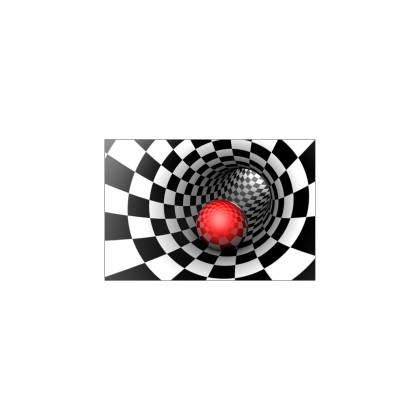 Fototapeta 3D Tunel - Szachownica