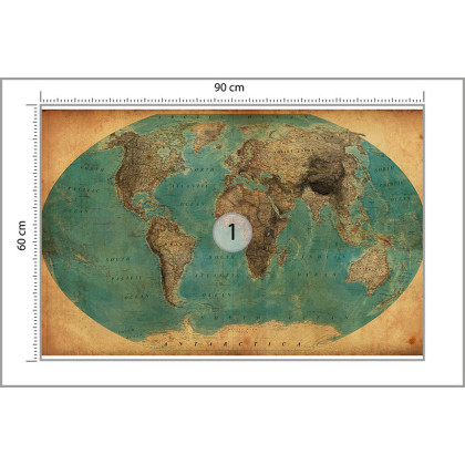 Fototapeta Stara Mapa Świata