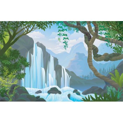 Fototapeta Wodospad W Dżungli