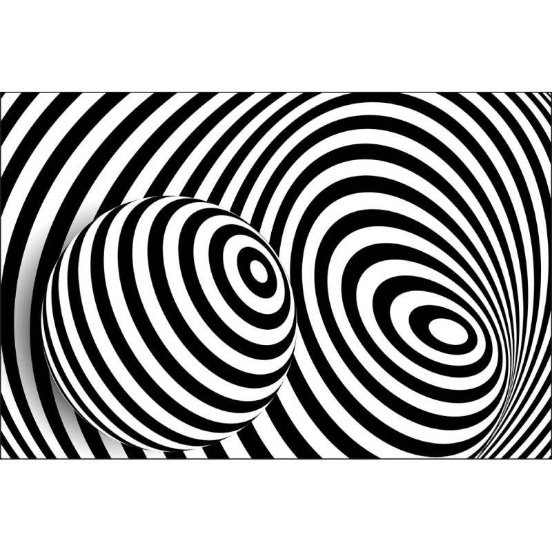 Fototapeta Kula 3D Czarno-Biała