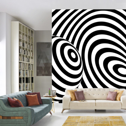 Fototapeta Kula 3D Czarno-Biała