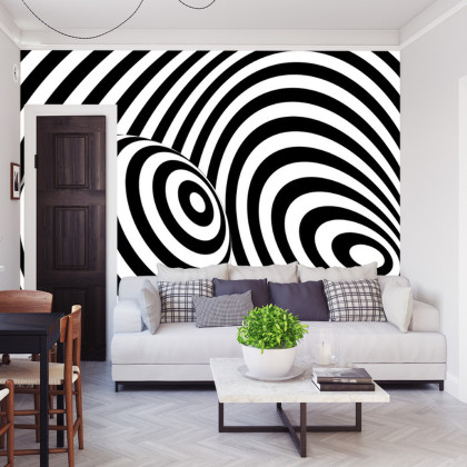 Fototapeta Kula 3D Czarno-Biała