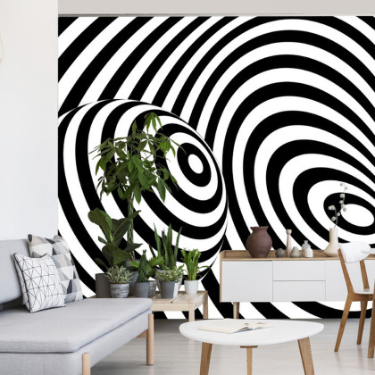 Fototapeta Kula 3D Czarno-Biała