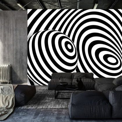 Fototapeta Kula 3D Czarno-Biała