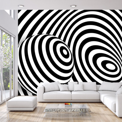Fototapeta Kula 3D Czarno-Biała