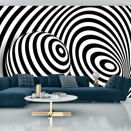 Fototapeta Kula 3D Czarno-Biała