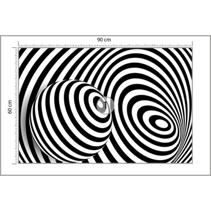 Fototapeta Kula 3D Czarno-Biała