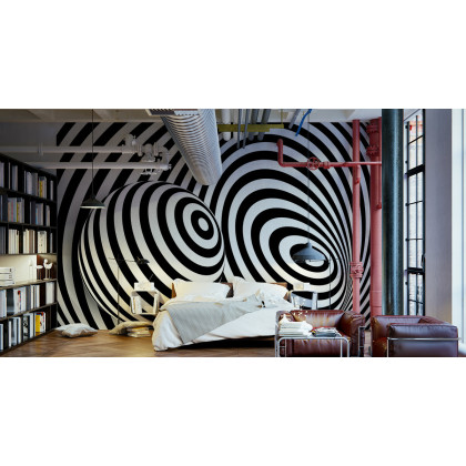Fototapeta Kula 3D Czarno-Biała