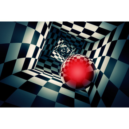 Fototapeta Kula 3D W Tunelu