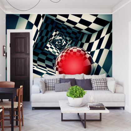 Fototapeta Kula 3D W Tunelu