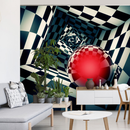 Fototapeta Kula 3D W Tunelu
