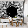 Fototapeta Dziura W Betonowej Ścianie 3D