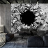 Fototapeta Dziura W Betonowej Ścianie 3D