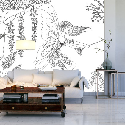 Fototapeta Wróżka I Kwiaty