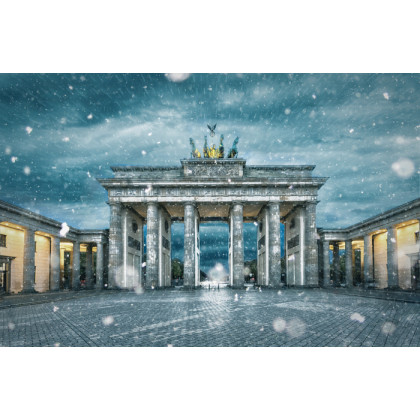 Fototapeta Brama Brandenburska Zimą