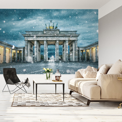 Fototapeta Brama Brandenburska Zimą