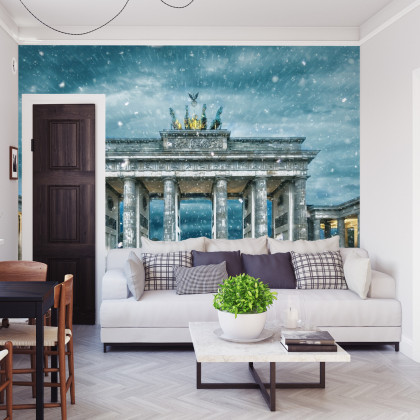Fototapeta Brama Brandenburska Zimą