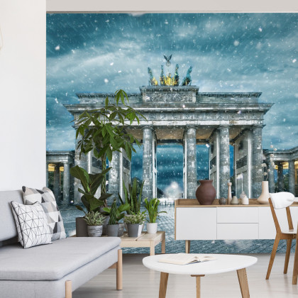 Fototapeta Brama Brandenburska Zimą